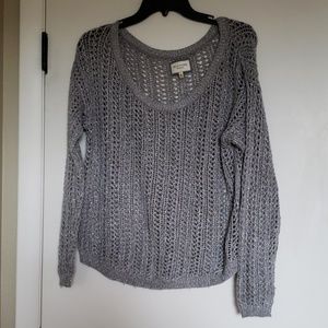 Shiny Silver Knit Sweater